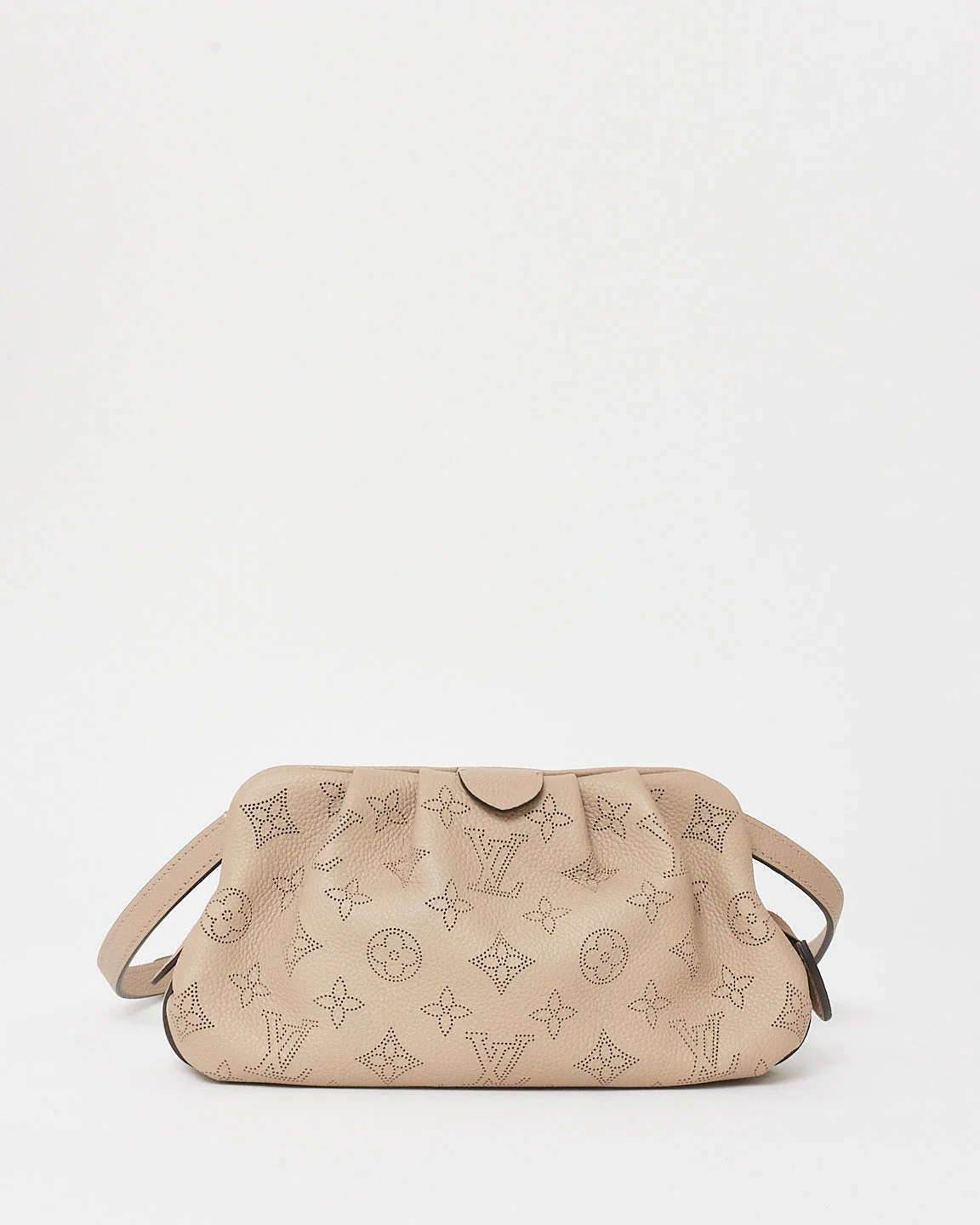Louis Vuitton Taupe Mahina Leather Mini Scala Pouch