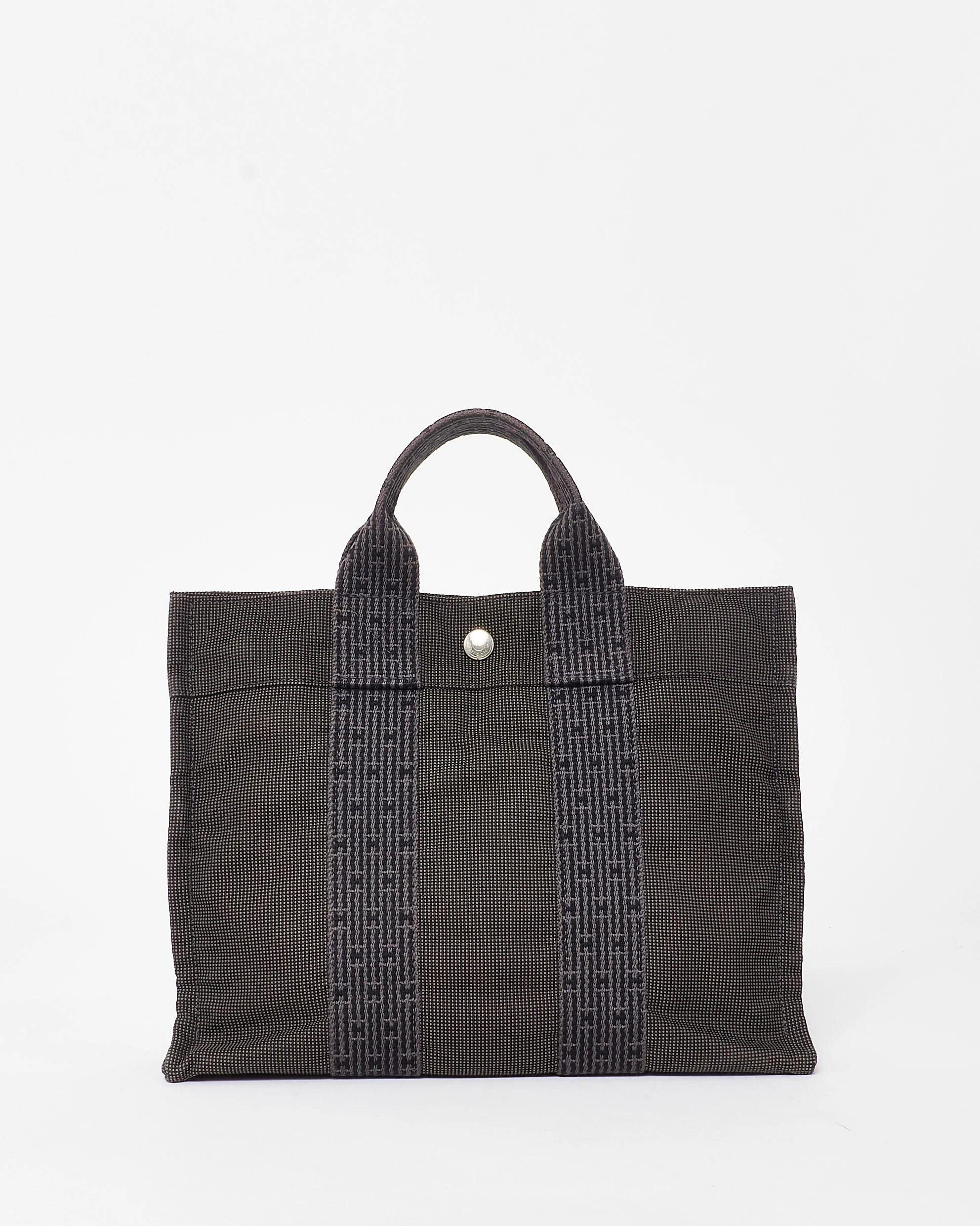 Hermès Vintage Brown Canvas Herline Tote Bag