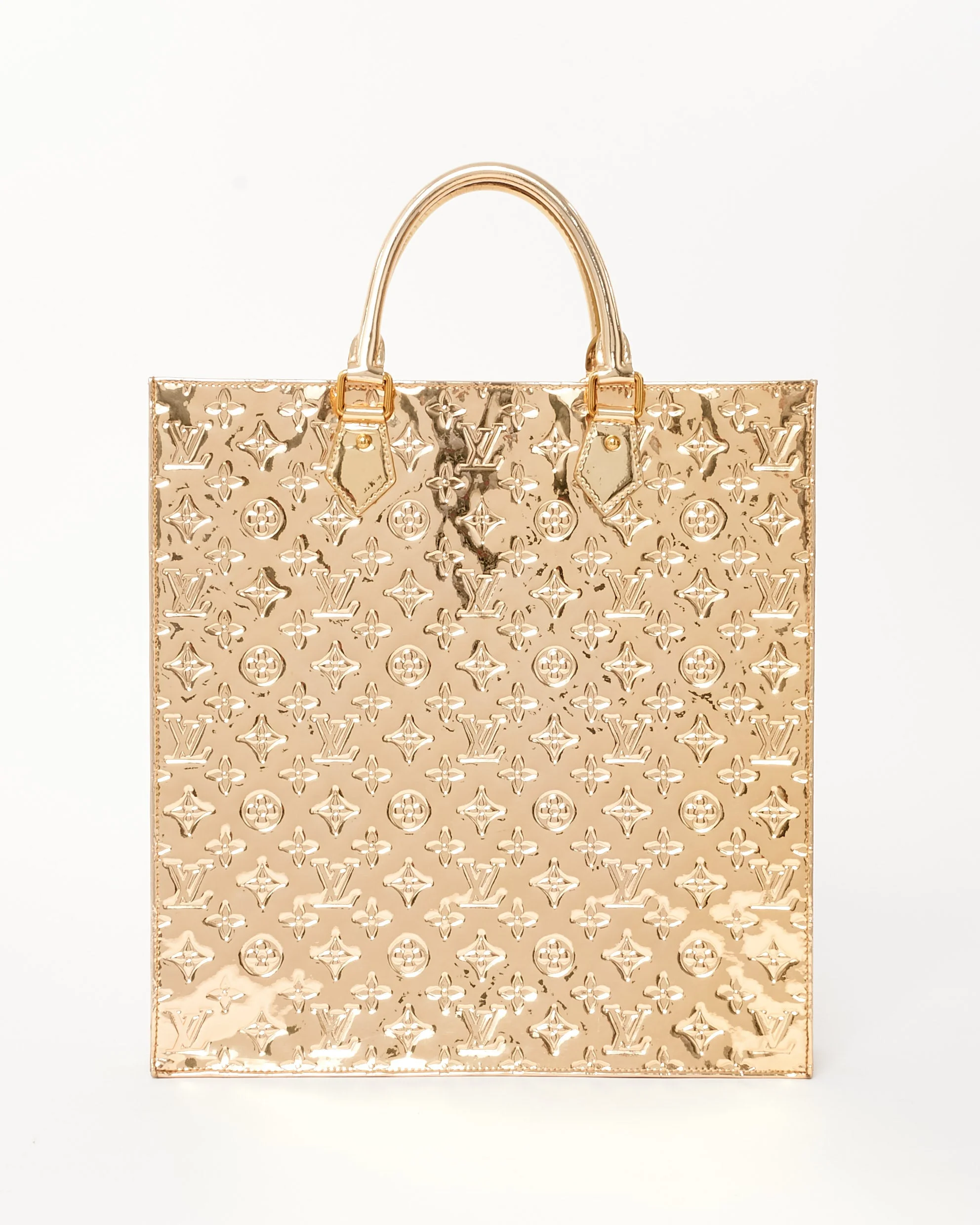 Louis Vuitton Gold Monogram Mirror Vernis Sac Plat