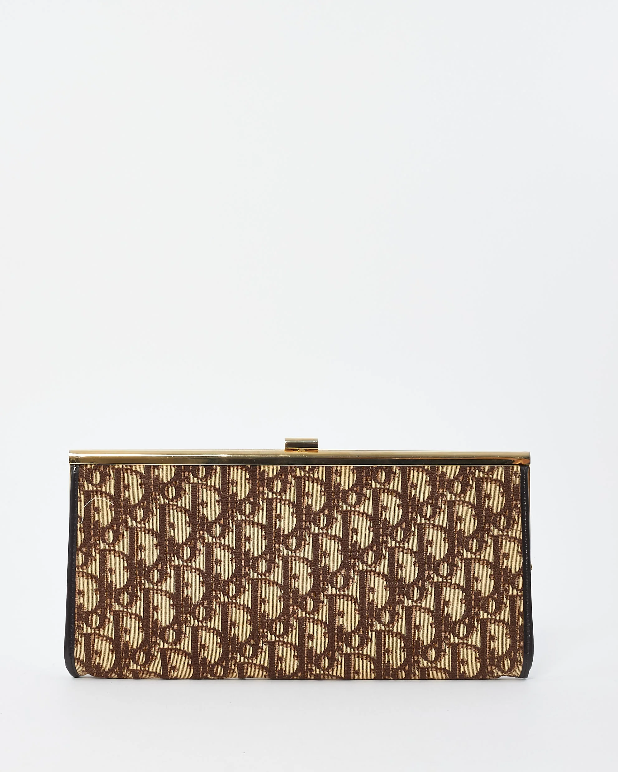 Dior Brown Oblique Canvas Vintage Clutch
