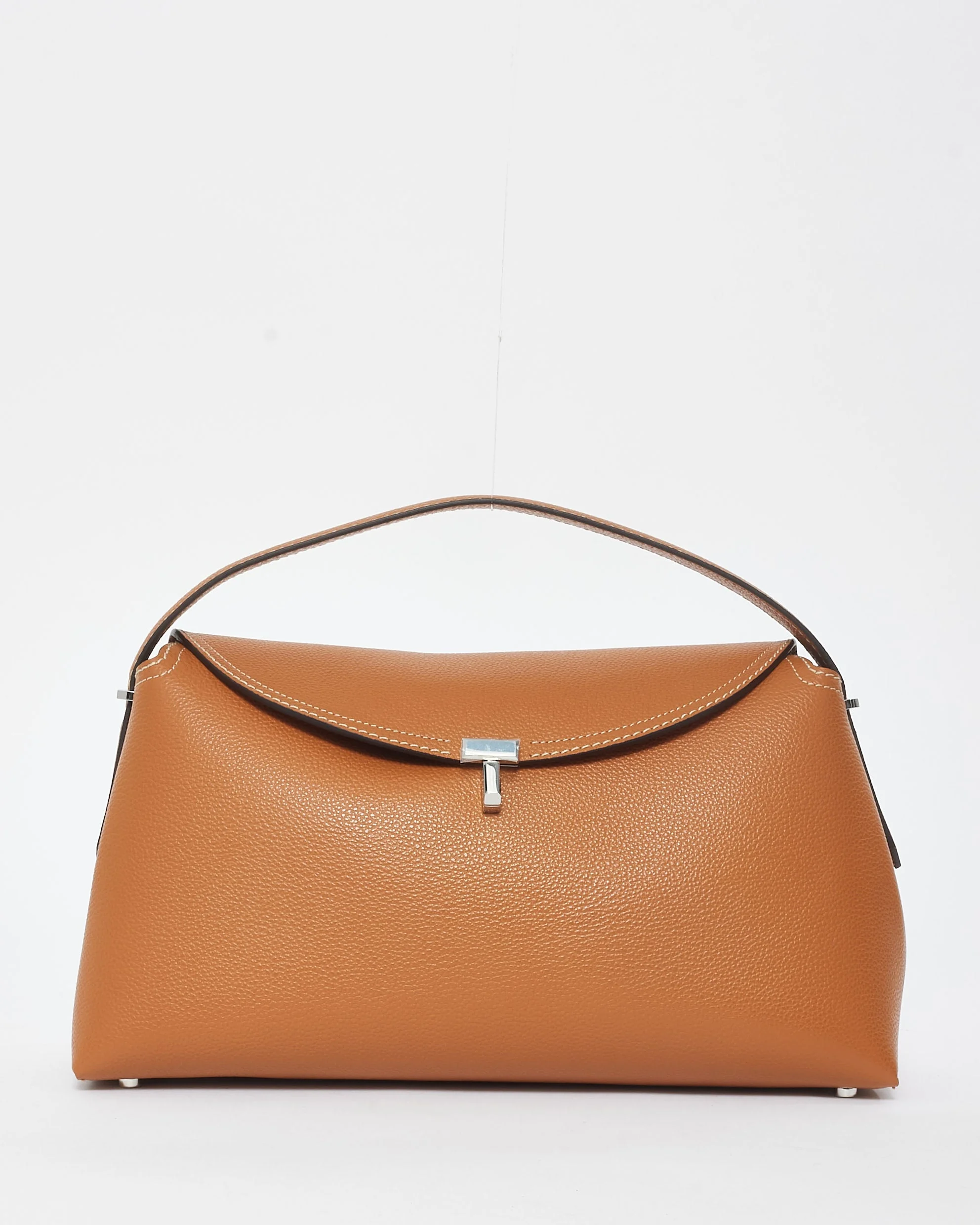 Totême Tan Leather T-Lock Bag