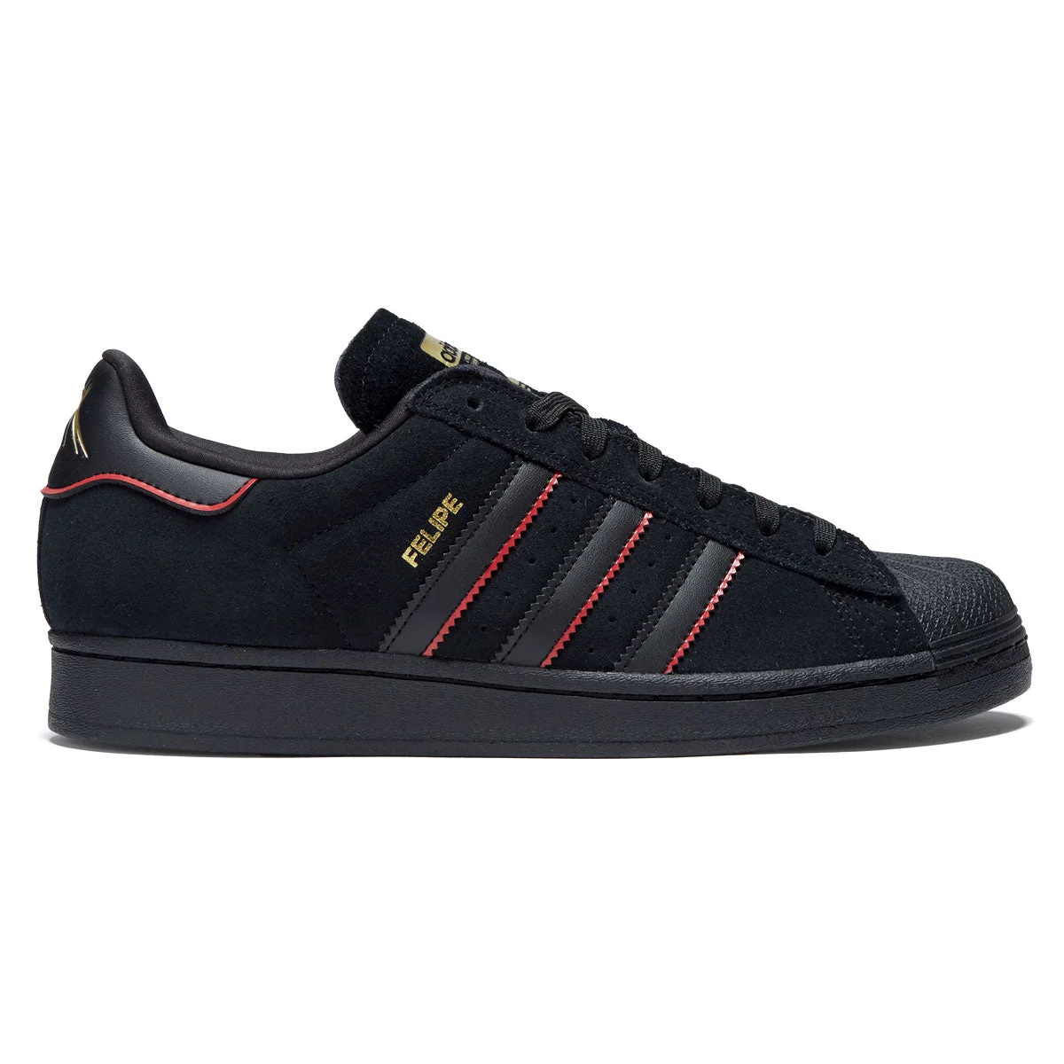 Adidas Superstar Adv x Felipe Gustavo Shoes - Black/Scarlet/Gold