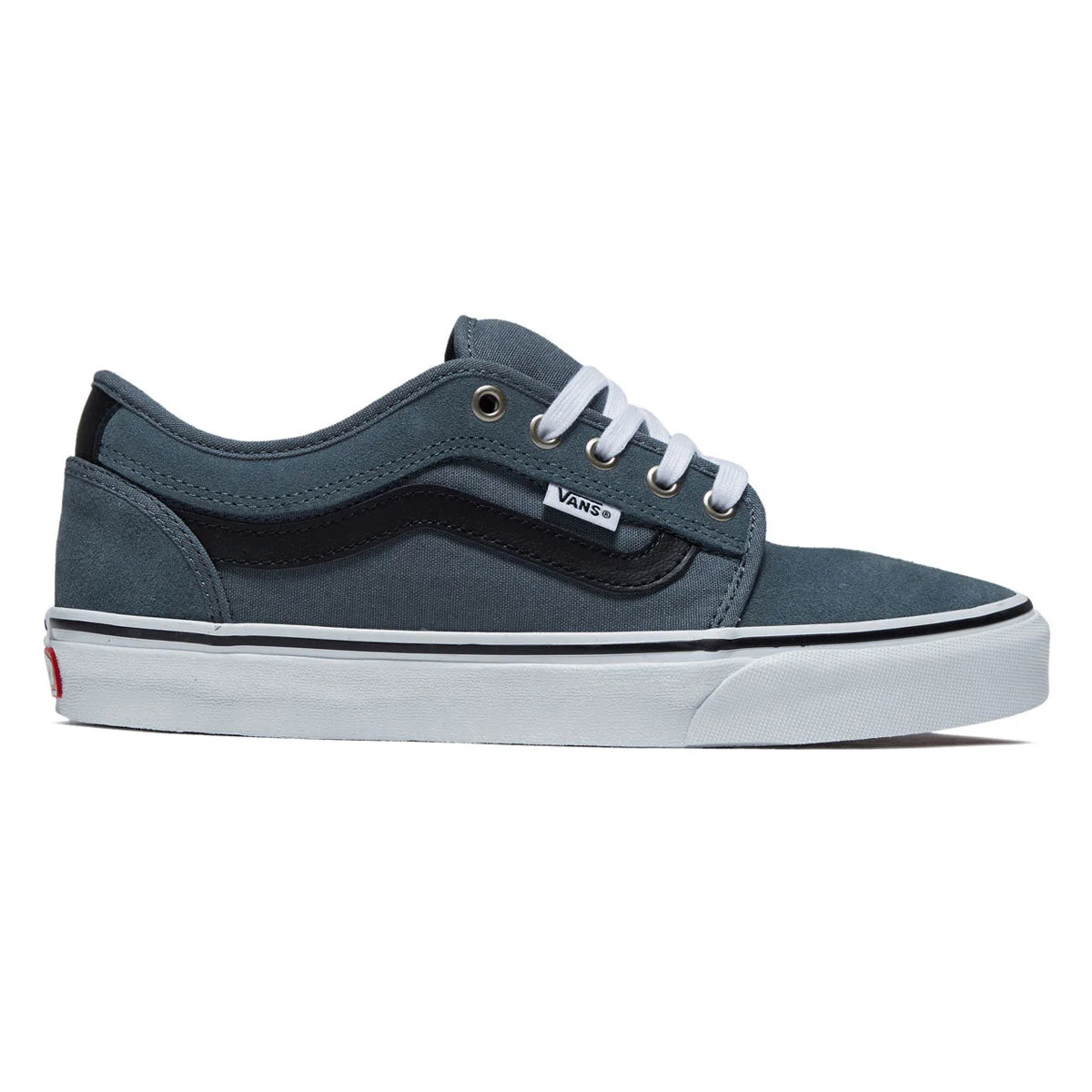 Vans Skate Chukka Low Sidestripe Shoes - Black/Slate Blue