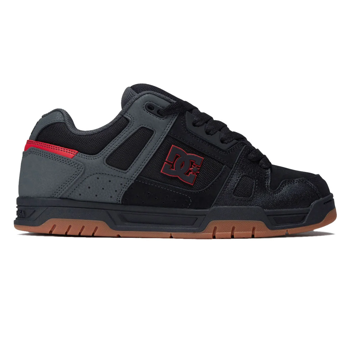 DC Stag Shoes - Black/Red/Gum