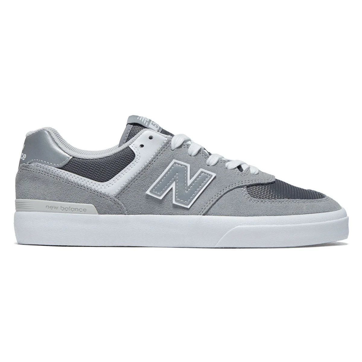 New Balance 574 Vulc Shoes - Grey/White Suede