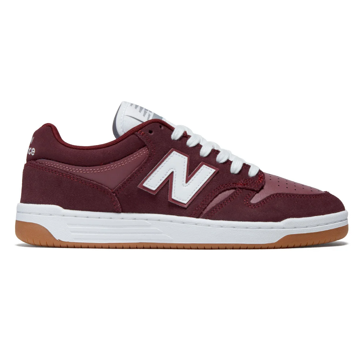New Balance 480 Shoes - Monarch Burgundy/White