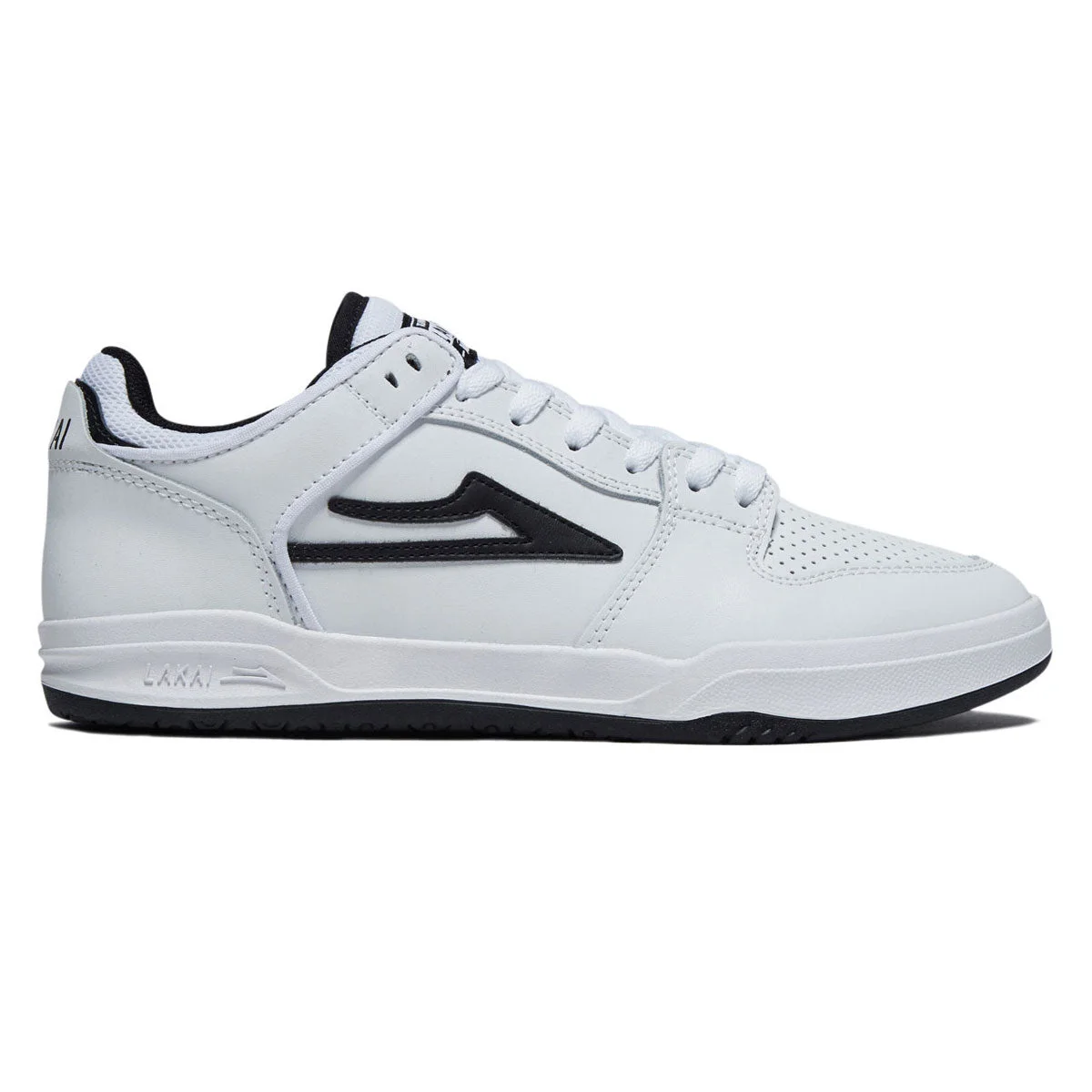 Lakai Telford Low Shoes - White/Black Leather