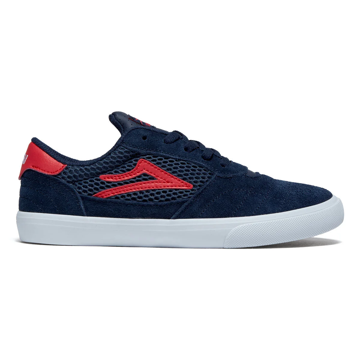 Lakai Youth Cambridge Shoes - Navy/Red Suede