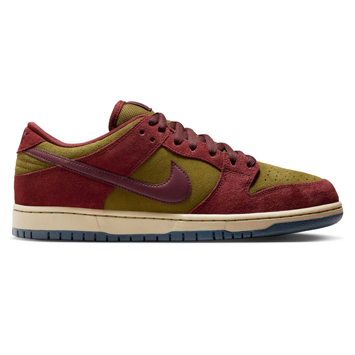 Nike SB Dunk Low Pro Shoes - Dark Team Red/Burgundy Crush/Olive Flak